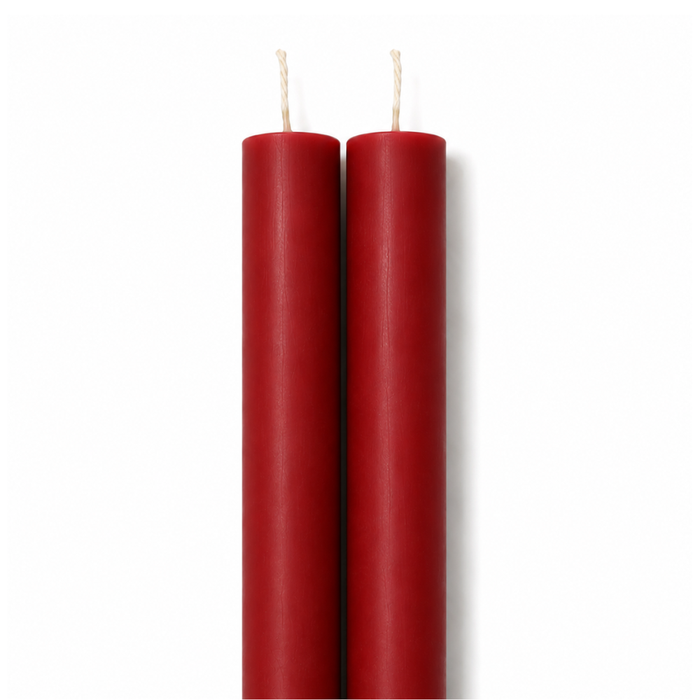 Twin Set Berry Red Dining Candles