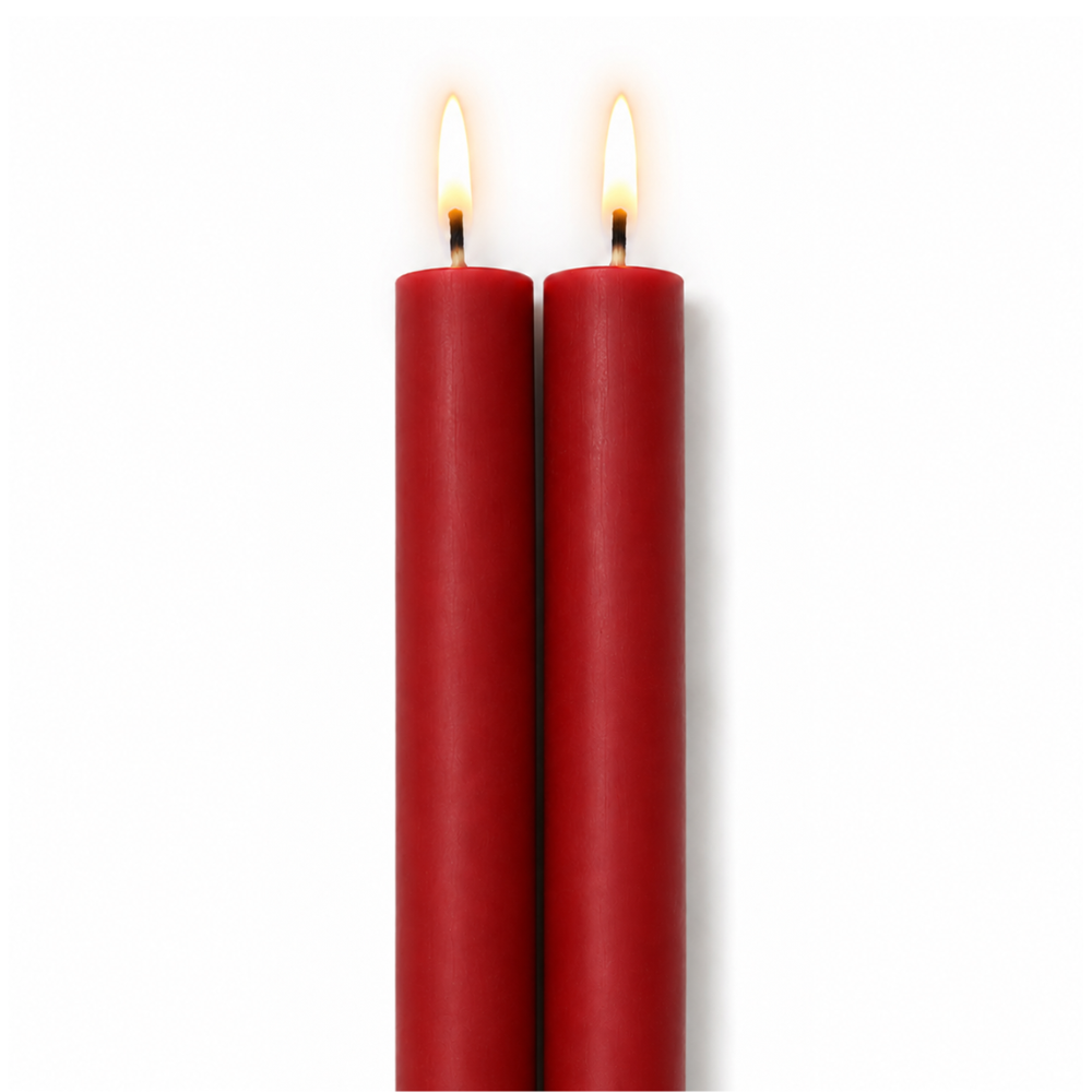 Twin Set Berry Red Dining Candles