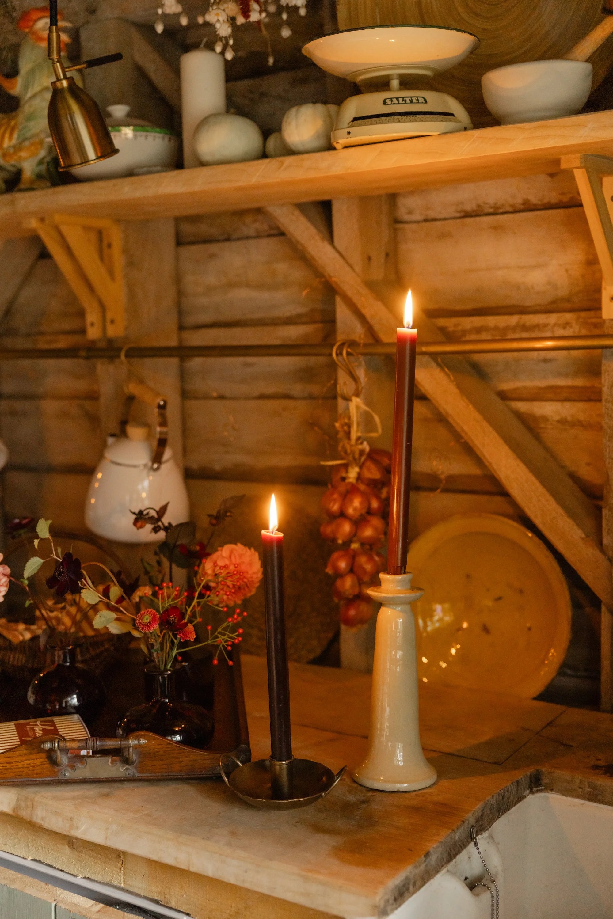 Dark Chocolate Dining Candles