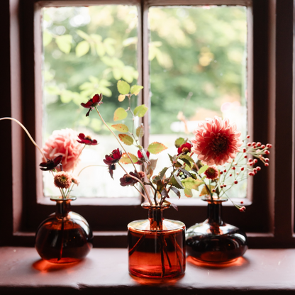 Burnt Caramel Vase Trio