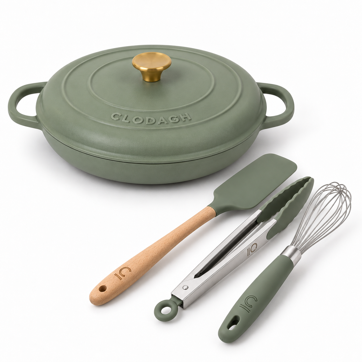 Shallow Casserole Pot & Everyday Kitchen Tools Set