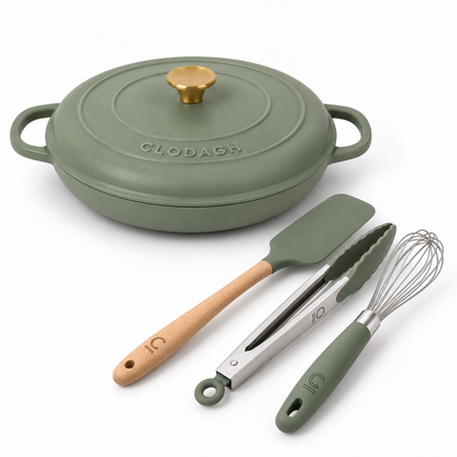 Shallow Casserole Pot & Everyday Kitchen Tools Set