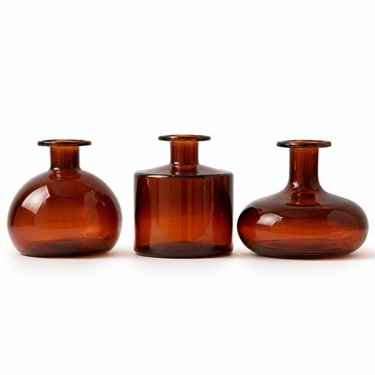 Burnt Caramel Vase Trio