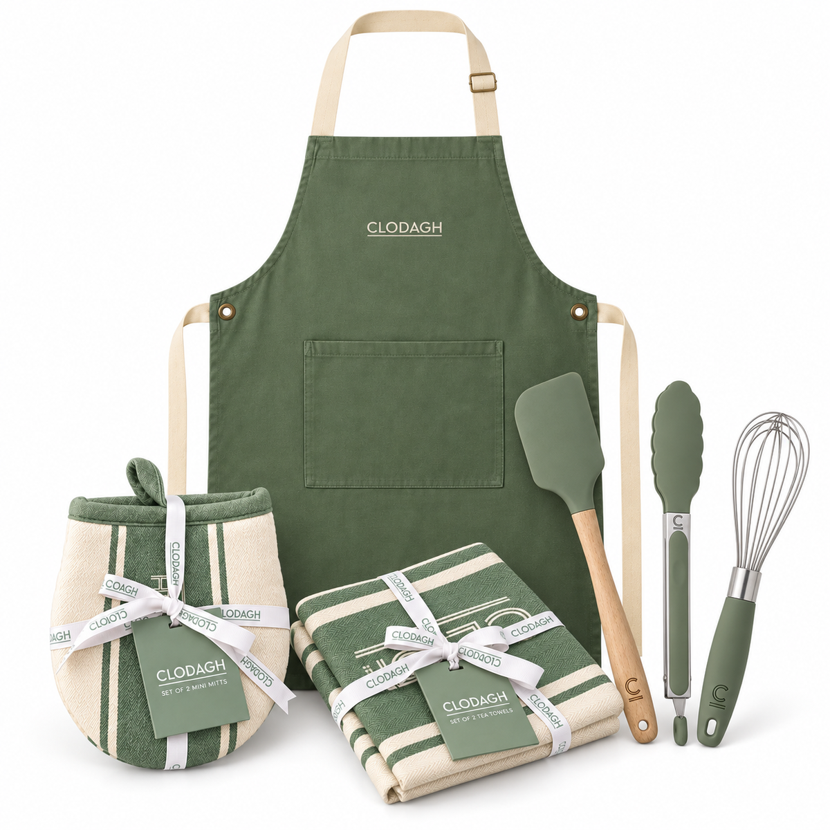 Cooking Tools, Oven Mitts, Tea Towel & Apron Set